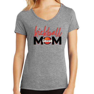 Women’s V-Neck Tee Kickball mom Thumbnail